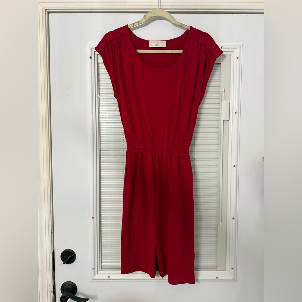 LOFT‎ Cherry Red Mini Dress size Large